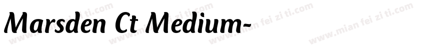 Marsden Ct Medium字体转换